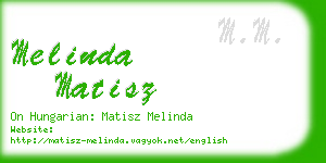 melinda matisz business card